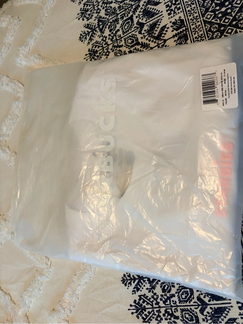 Starbucks Beige Athletic Shorts with Pink Logo